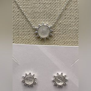 Moonstone Sun necklace and earrings